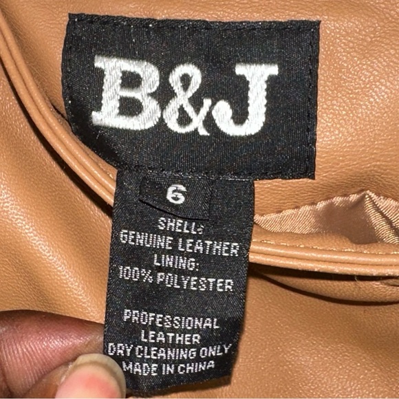 Vintage B & J Women's Size 6 Leather Pants Tapered Flat Front Back Zipper Y2K - Picture 2 of 8